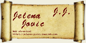 Jelena Jović vizit kartica